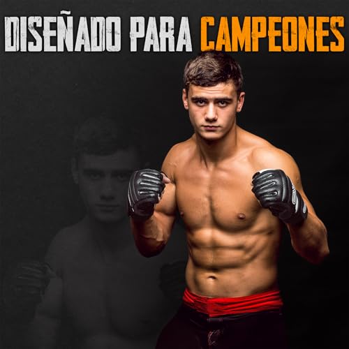 EVO Fitness Cuero Guantes MMA Muay Thai Gel Guantes De Kárate Kickboxing Grappling Sparring Training UFC Guantes Boxeo Guantillas MMA Mitts Artes Marciales Karate Guantillas Saco (Negro, M) - imagen 7