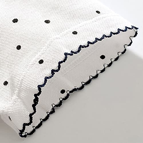 Girls Solid Plain Shirt Lapel Collar Formal Dress Shirt with Button Birthday Party School Clothes Basic Cotton Top4