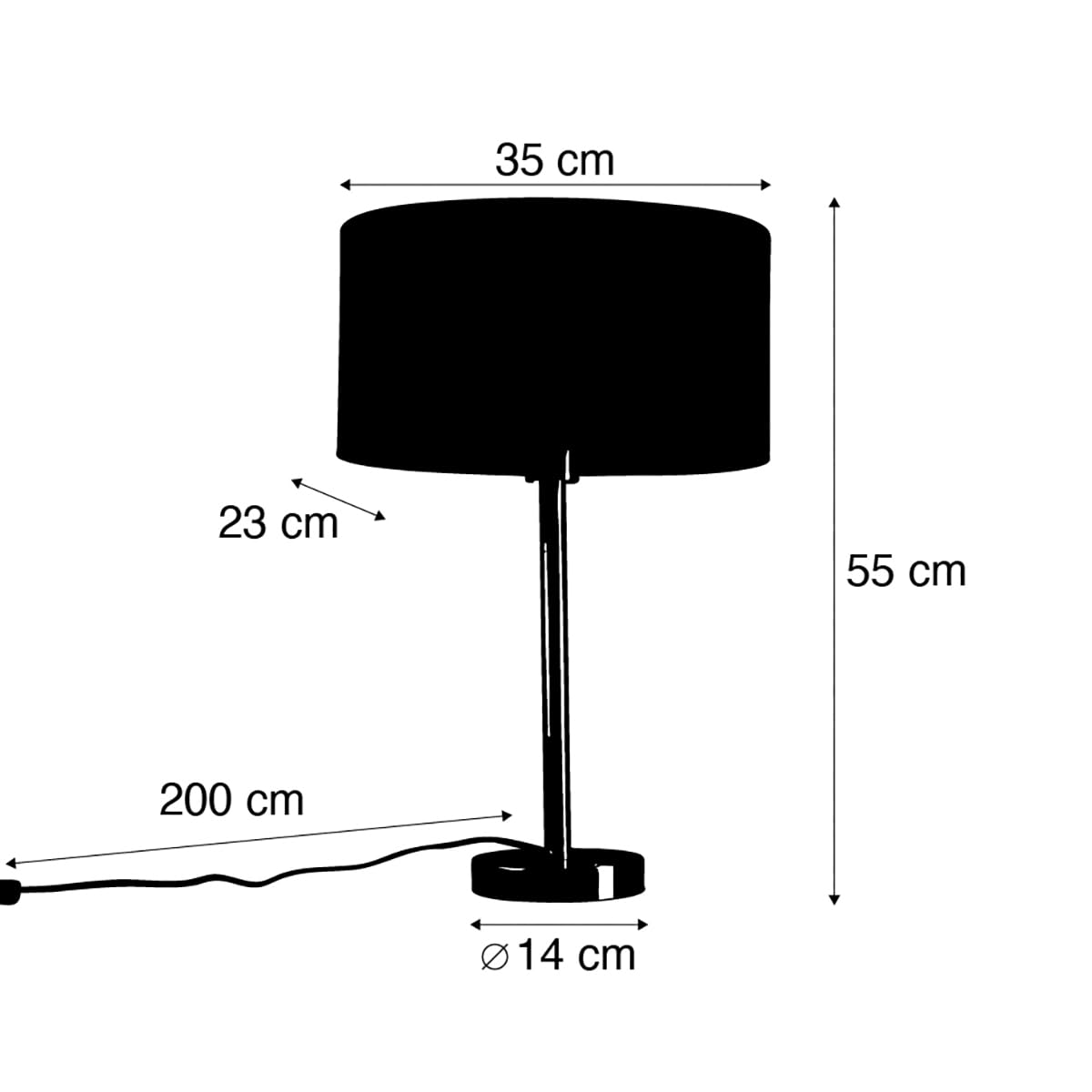 Qazqa lampada da tavolo con paralume moderno oro/ottone 55cm Simplo Shade