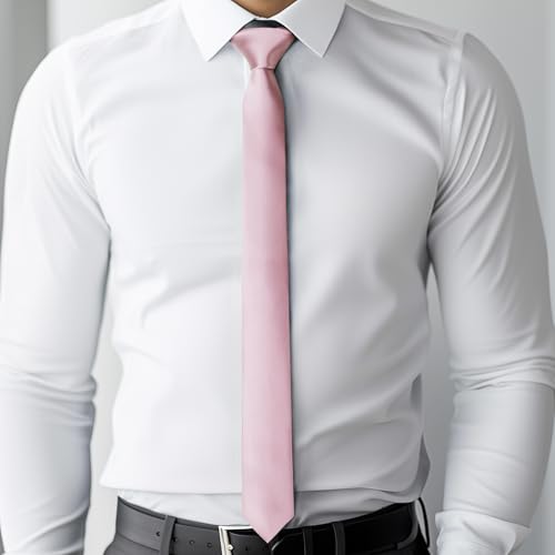 Image of Skinny Tie Men Women 2 inch (5CM) Slim Necktie Solid Thin Ties Formal