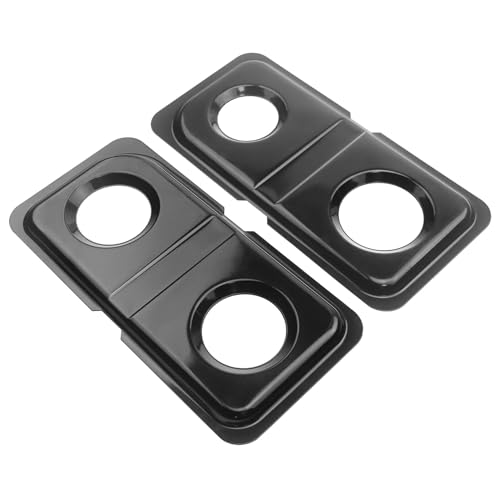 Gas Stove Drip Pans for GE Gas Hotpoint Stove Burner Replacement Part, WB34K10009 WB34K10010 Double GE Burner Drip Pan for GE SpectraXL44 Gas Stove Range Drip Bowls, 2 Pack