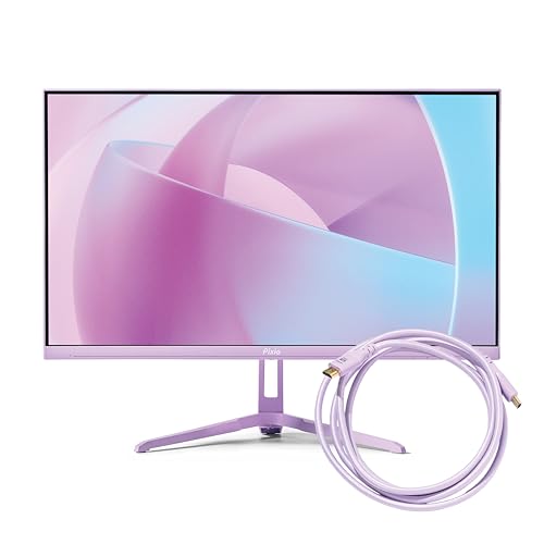 Image of Pixio PX246 Wave Purple 24 inch 120Hz 1080p IPS Panel Adaptive Sync Gaming Monitor with Purple HDMI 2.1 Cable Ultra Certified Ultra High Speed 6FT 8K 60Hz 4K 120Hz Nylon Braided