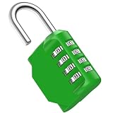 Puroma Combination Lock 4 Digit Waterproof Locker Locks Secure Outdoor Padlock for Gym Lockers, Toolboxes, Gates, Fences, Storage, Sports Locker, Cabinets (Green)