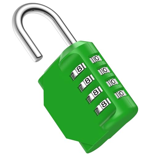 Puroma Combination Lock 4 Digit Gym Locker Padlock Waterproof, 1 Green