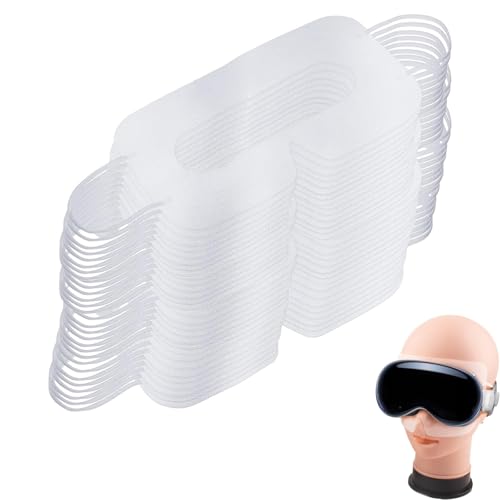NUOM Lot de 50 Housses Jetables pour Casque VR, Masques Hygiéniques en Tissu Non Tissé Blanc,...