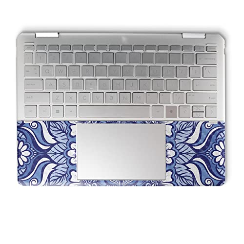 Image of MightySkins Carbon Fiber Skin Compatible with HP Spectre x360 14 inch (2022) Full Wrap Kit - Flower Mandala | Protective Durable Textured Carbon Fiber Finish | Easy to Apply | Made in The USA