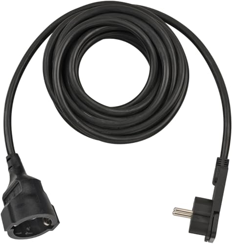 Preisvergleich Produktbild Brennenstuhl Qualitäts-Kunststoff-Verlängerungsk... mit Flachstecker (Verlängerungskabel flach für innen mit 5m Kabel) schwarz
