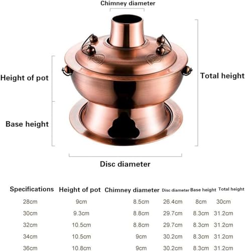 Olla para Hot Pot de Carbón Chino 32 cm Acero Inoxidable miniatura 2