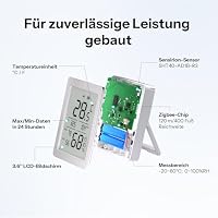 SONOFF AirGuard TH SNZB-02DR2 Zigbee-Temperatur-und Luftfeuchtigkeitssensor, LCD-Display, Thermometer und Hygrometer mit App-Benachrichtigungen, Fernüberwachung für Gewächshaus und Weinkeller，2er-Pack – Ansicht 3