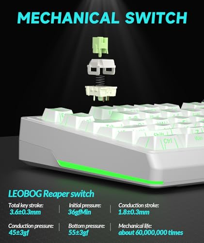 Image of SOLAKAKA KI99 Pro 96% Wireless Mechanical Keyboard, RGB Gaming Keyboard, Hot-Swappable Pre-Lubed Switches, Gasket Structure Creamy Keyboards for Gamer /PC /Laptop (White)