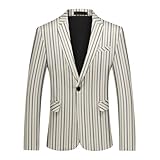 Allthemen Mens Blazer Casual Sport Coats Stripes Plaid Check Suit Jacket Lightweight for Men Wedding Business Office