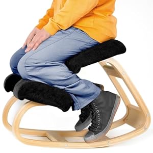 Vilno BL6054CK Ergonomischer Kniestuhl Schwarz