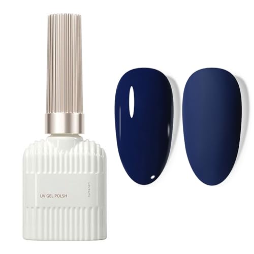 INSEEK Dark Blue Gel Nail Polish, Navy Blue Gel Nail Polish - 15m...
