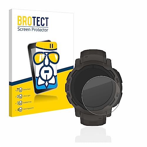 brotect Glass Screen Protector Film Compatible with Garmin Instinct 2 - Glass-Foil 9H Protection [Scratch Resistant, High Clarity]