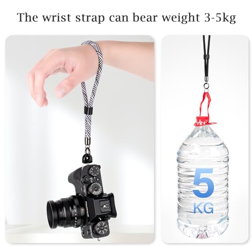 VOVMOEYA Camera Wrist Strap Rope,Camera Hand Strap Compatible with Fujifilm XT5 XH2S Nikon Z30 Z50 Canon EOS R6 R10 R50 Sony A6700 A6400 A6000 A7C II A7IV DSLR Camera - Image 3