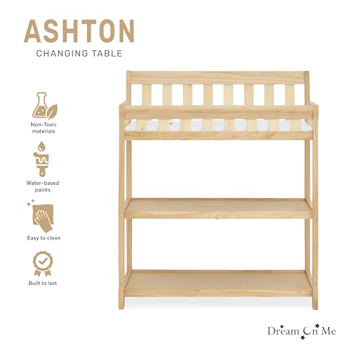 Image of Dream On Me Ashton Changing Table, Natural, 34x20x40 Inch (Pack of 1)