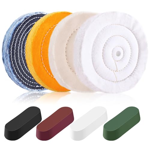 CHEGIF 8 Piece 6 Inch Buffing and Polishing Wheel Kit