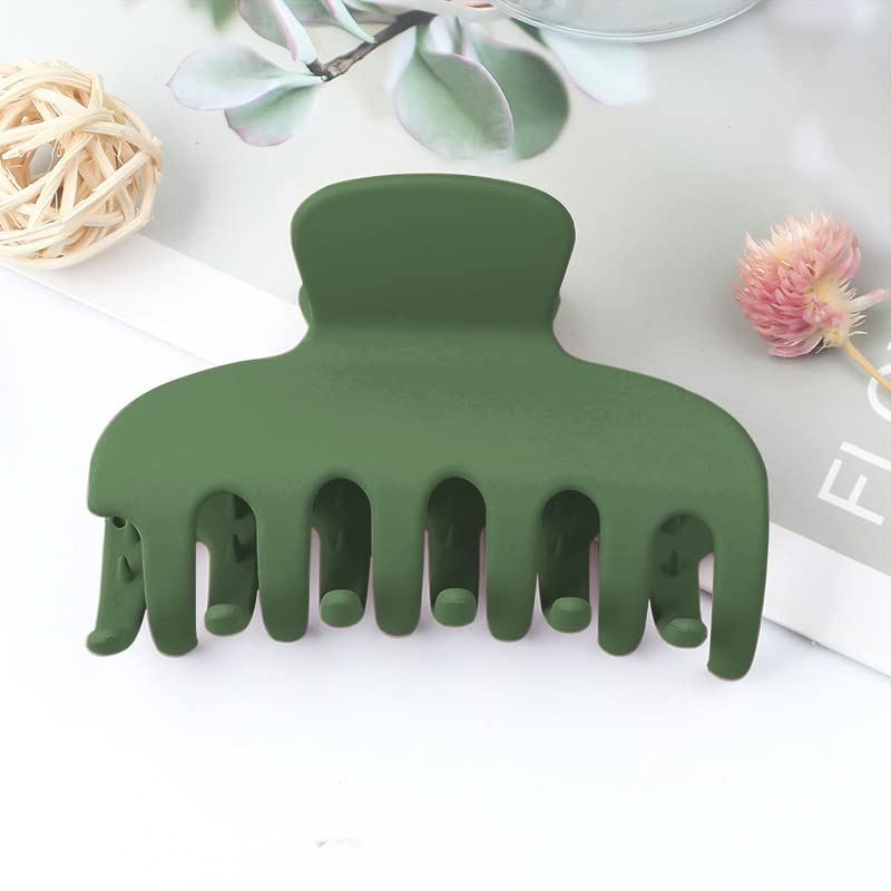 Miniatura 6 de Vsiopy Pinzas de pelo medianas y grandes para mujer, clip de garra grande para cabello rizado grueso, paquete de 4 pinzas de agarre fuerte, pinzas