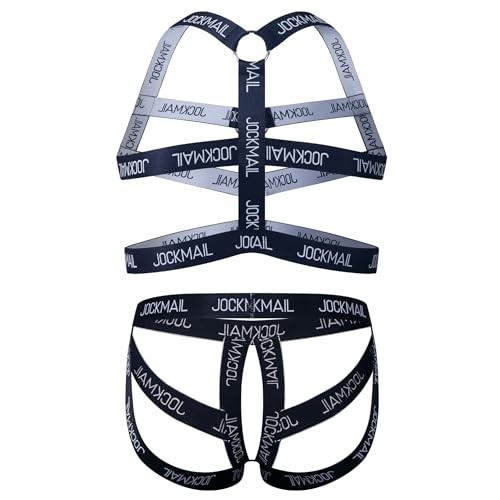 JOCKMAIL Herren Brust Harness Schulter Männer Neopren Brust Harness Fitness Geschirr Geschirr (Schwarz, One Size)