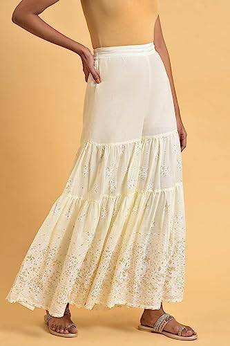 Image of W for Woman W Pure Cotton Strechable Sharara for Women | Pure Cotton Sharara for Women