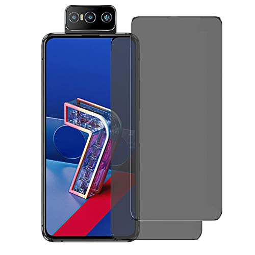 VIESUP Privacy Screen Temperd Glass for Asus Zenfone 7 ZS670KS /Asus Zenfone 7 Pro ZS671KS, [2pack] Premuim Thin Anti-stratch Anti-spy Screen Protector Film for Asus Zenfone 7/7Pro 6.67''