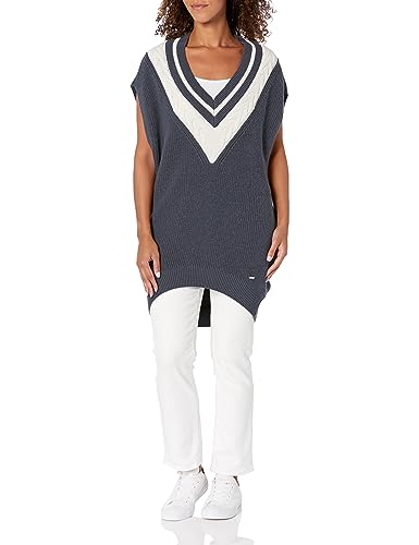 Armani Exchange Women's Wool Blend Deep V Oversized Sweater Vest