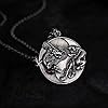 Vintage 925 Sterling Silver Dragon Tiger Yin Yang Pendant Necklace Feng Shui Jewellery for Men Women 60cm Chain #1