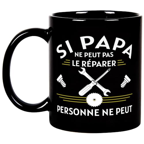 Fatbaby Tasse à café drôle pour papa, cadeau humoristique pour son anniversaire, la fête des Pères ou Noël, de la part de fille, fils, enfants. Tasse à thé pour papa, 11 oz.