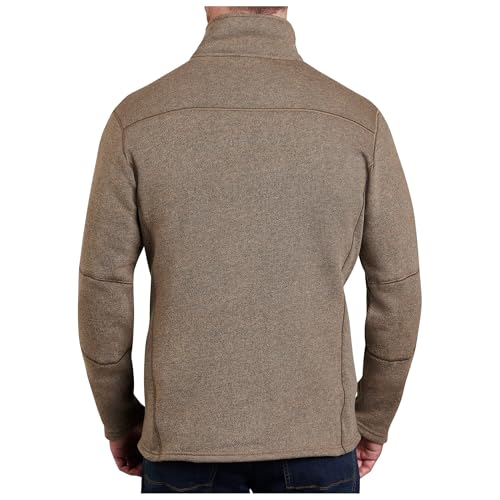 Kuhl Men's Interceptr 1/4 Zip Fleece Jacket in Oatmeal Size Medium | Polyester2