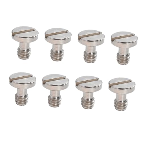 MOLUCKFU Viti per Piastra a Sgancio Rapido 1/4 per Treppiede Fotocamera, Set da 8 Pezzi in Ferro, Compatibili Accessori per Supporti Luce e Montaggio Rapido, per Fotografi e Appassionati