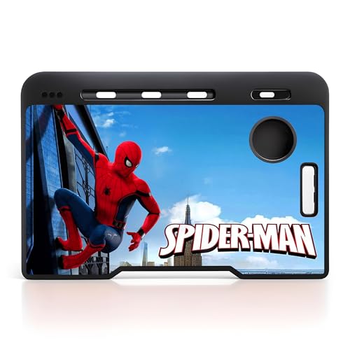 Image of Foldable Wooden Laptop Bed Tray Table, Multifunction Lap Tablet Desk with Cup Holder, for Eating Breakfast, Reading Book, Working, Watching Movie on Bed (Spiderman)
