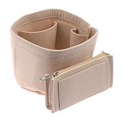 Yawdil Borsa Organizer con Inserti in Feltro, Organizer Rotondo per Trucco, Borsa cosmetica Interna da Viaggio, Custodia Portatile per Gioielli per la casa