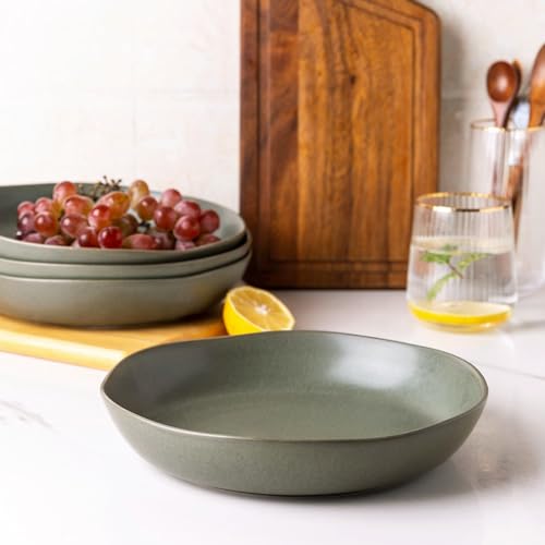 Amorarc APB005GY 9.75'' Ceramic Large Pasta Bowls thumb #7