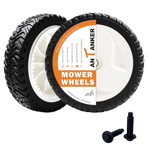 Antanker 105-1815 Lawn Mower Wheel Assembly (2 Pack) for Toro Recycler 22 Inch Walk-Behind Mowers 20001-20111 - 8" Front Drive Wheel Gear Replaces for Stens 205-272 Self-Propelled Mower Wheels Parts