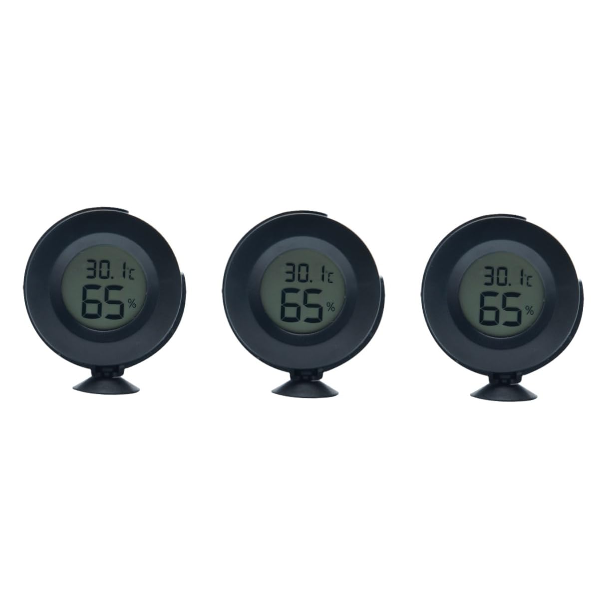 YARNOW 3pezzi Termometro e Igrometro Digitale per Rettili Monitor LCD con Sensore Integrato per Controllo Temperatura e umidità Rotazione Adatto Serbatoi e Terrari