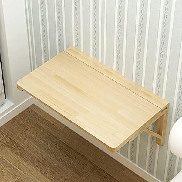Moderne en minimalistische wandgemonteerde klaptafel, houten opklapbare wandtafel, opvouwbare wandgemonteerde neerzettafel, zwevend werkstation, voor thuis, kantoor, studie (75x50cm/30x20in) (120x40cm