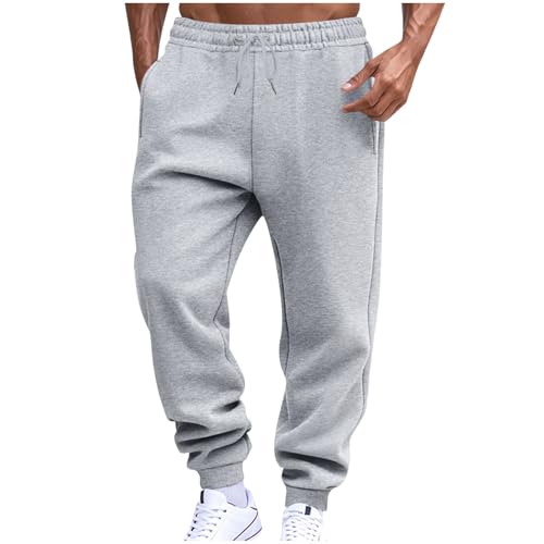 Sweatpants for Men Casual Fleece Drawstring Elastic Waist Pants Baggy Workout Athletic Joggers with Pockets