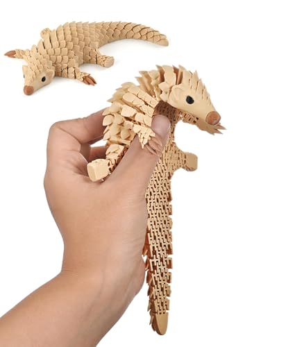 GemmiCho 3D Printed Animals, 7.68' Articulated Pangolin...