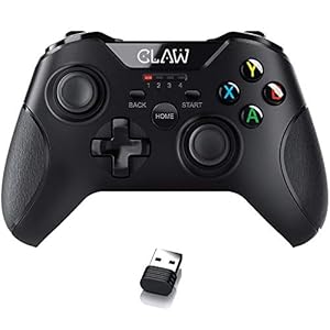 CLAW Shoot Wireless 2.4Ghz USB Gamepad Controller for PC Supports Windows XP/7/8/10 with Rubberized Textured Grip and Dual Vibration Motors (Does not have Bluetooth || Not for Mobile)