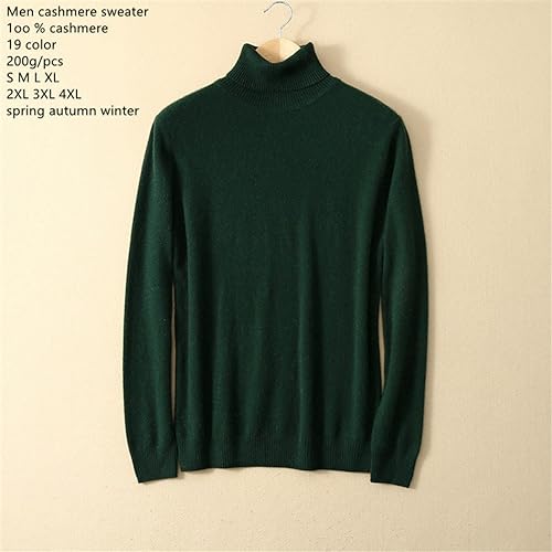 Pull en cachemire homme à col roulé haut de gamme élégant - 5