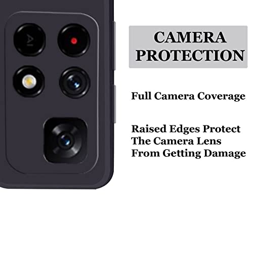 Image of A rtistque Liquid TPU Silicone Matte Shockproof Flexible with Camera Protection Soft Back Cover Case for Redmi Note 10T 5G / Poco M3 Pro 5G - Black
