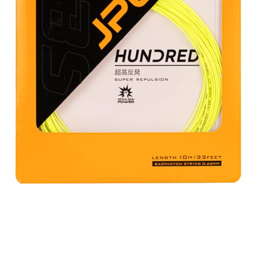 Image of Hundred JP 66 Badminton String | 0.66 mm High Repulsion & Control | Premium Hitting Sound & Shock Absorption | Durable Multi-Filament Nylon