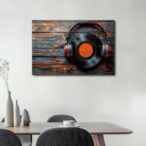 Tableau disques vinyles imprimé sur toile de qualité supérieure - 3
