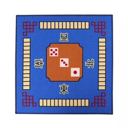 Tapete Mahjong antideslizante con dados y bolsa portátil miniatura 1