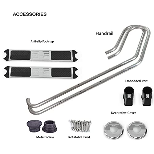 Escalera para piscina acero inoxidable 2 peldaños antideslizante miniatura 4