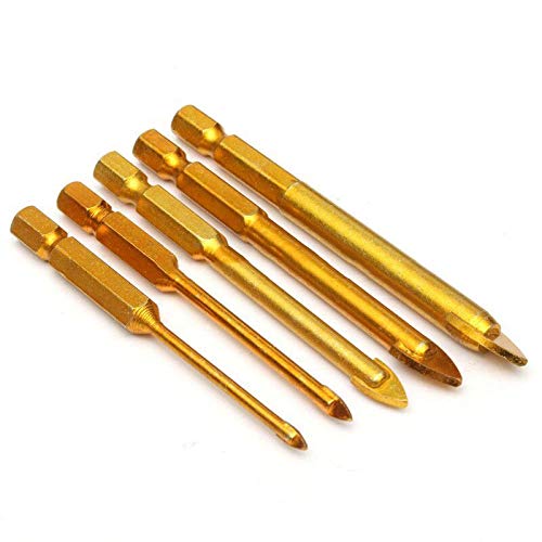 Set de 5 brocas para vidrio con vástago hexagonal miniatura 2