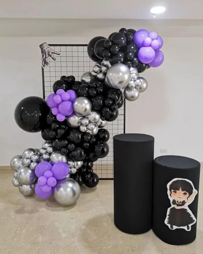 Black Balloons Arch Kit -129pcs Different Sizes 18, 12, 10, 5inches Black Balloons Garland Kit for Graduation Halloween Anniversary Birthday Baby Shower Gender Reveal Wedding Party Decorations - Image 6