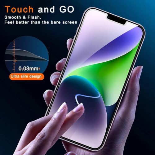 Image of Ferilinso 3 Pack Privacy Screen Protector for iPhone 14 Plus /13 Pro Max | 9H+ Tempered Glass, Military-Grade Shatterproof, HD, Case Friendly, Easy Installation Bubble Free, with Camera Lens Protector