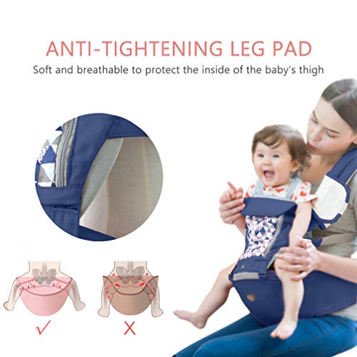 BeeViuc Ergonomische babydrager zacht katoen voor- en achterdrager met afneembare capuchon voor alle seizoenen… - Image 7