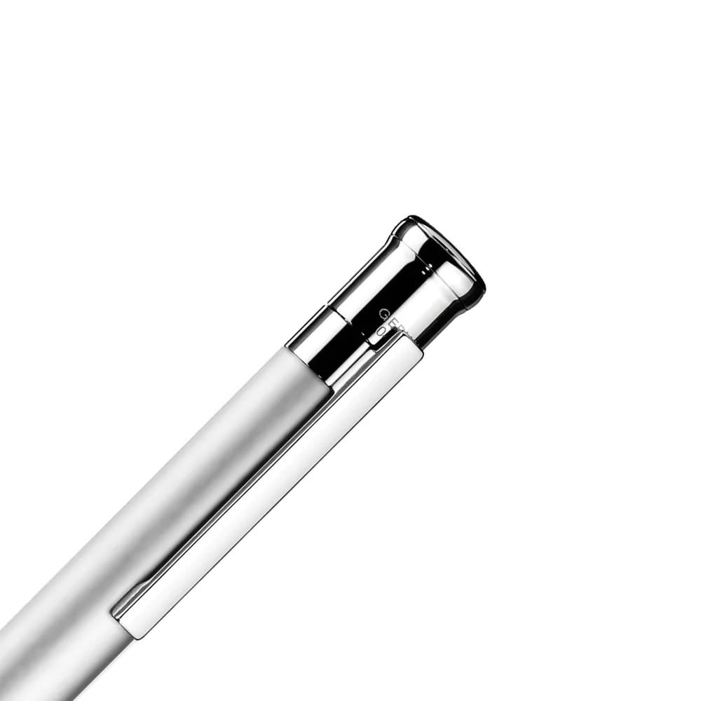 Otto Hutt 002-11607 - Lápiz de diseño 04 en plata - Portaminas con vástago de latón platinado, longitud 13,3 cm, diámetro 10,8 mm